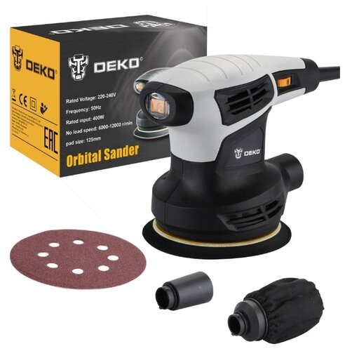 Эксцентриковая шлифмашина сетевая DEKO DKG400-125 - фото 1