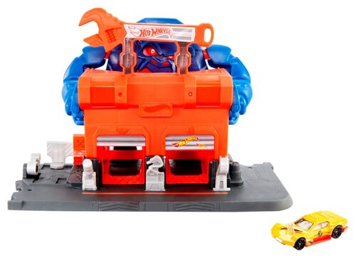 Трек Hot Wheels City Gorilla Rage Garage Attack GJK89 - фото 1