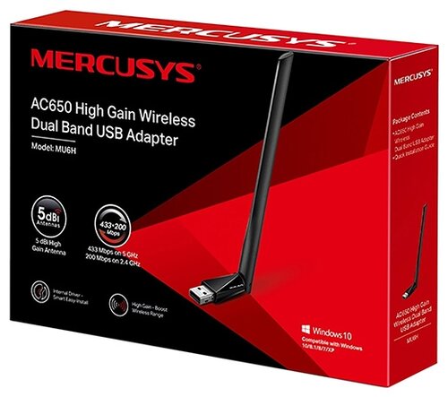 Wi-Fi адаптер Mercusys MU6H - фото 3