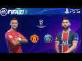 Видео - FIFA 21 PS5 | Manchester United Vs PSG | Ft. Messi, Ronaldo | UEFA Champions League