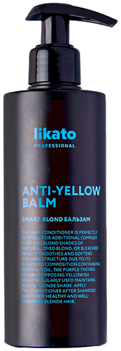 Likato Professional/ Бальзам SMART-BLOND. Для поддержания холодного оттенка блонд. С дополнительным красящим пигментом и ухаживающими маслами. 250 мл. - фото 1