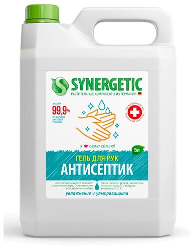 Synergetic Гель для рук антисептический спиртосодержащий (крышка) - фото 1