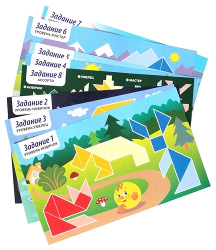 Головоломка Десятое королевство Танграм магнитный с заданиями 04053 - фото 3