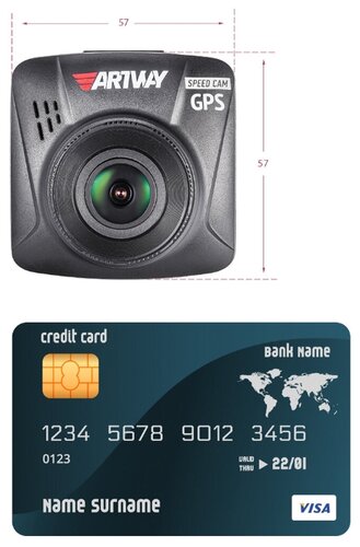 Видеорегистратор c GPS-информатором ARTWAY AV-395 GPS SPEEDCAM 3 в 1 - фото 4