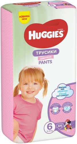 Huggies трусики для девочек 6 (15-25 кг) - фото 2