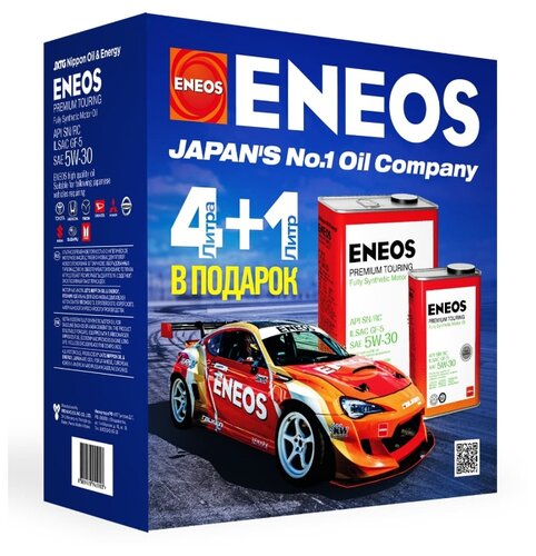 Моторное масло ENEOS Premium Touring SN 5W-30 4 л+1 л - фото 1
