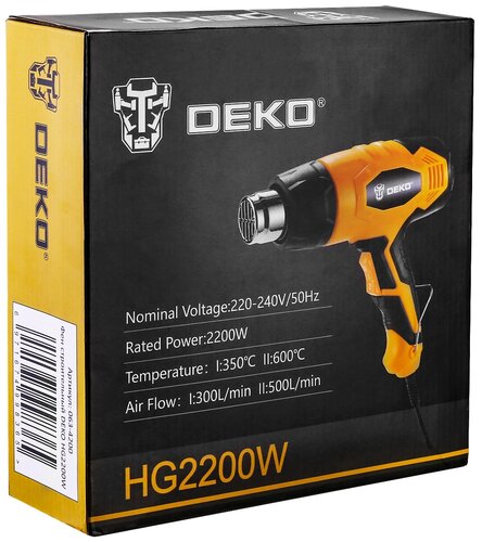 Фен строительный DEKO HG2200W - фото 4