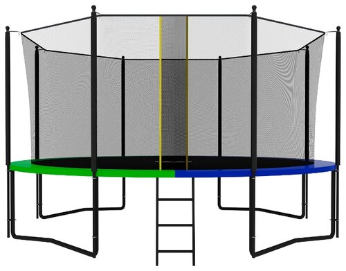 Каркасный батут SWOLLEN Classic Black 14 FT 427х427х259 см - фото 1