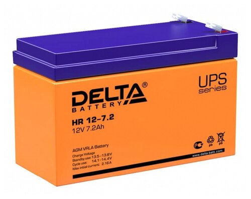 Аккумуляторная батарея DELTA Battery HR 12-7.2 7.2 А·ч - фото 1