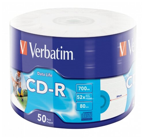 Диск CD-R Verbatim 700Mb 52x - фото 1