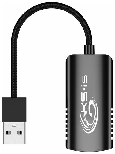 Адаптер видеозахвата HDMI - USB 3.0 1080P с охлаждением, нейлоновым кабелем и LED индикатором , KS-is - фото 2