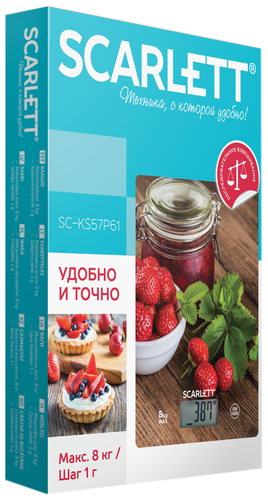 Кухонные весы Scarlett SC-KS57P61 - фото 2
