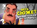 Видео - ВСЯ ИСТОРИЯ ПРИВЕТ СОСЕД 1 & 2..? - Hello Neighbor Весь Сюжет + Все Катсцены и Концовки