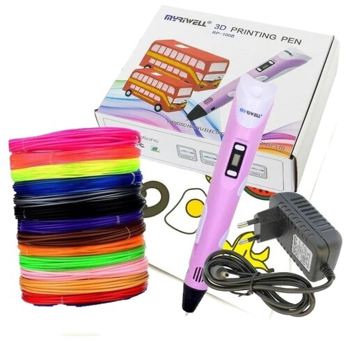 3D ручка MyRiwell RP100B (150 м ABS + трафареты) - фото 3