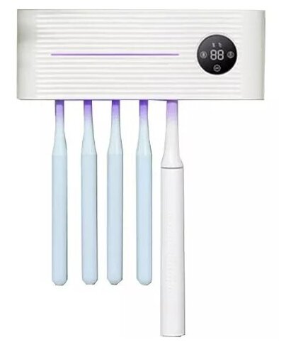 Умный держатель для зубных щеток с дезинфекцией Xiaomi Sothing UV Light Toothbrush Sterilizer Holder White - фото 4