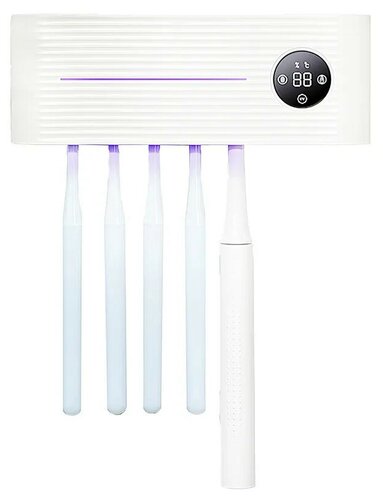 Умный держатель для зубных щеток с дезинфекцией Xiaomi Sothing UV Light Toothbrush Sterilizer Holder White - фото 1