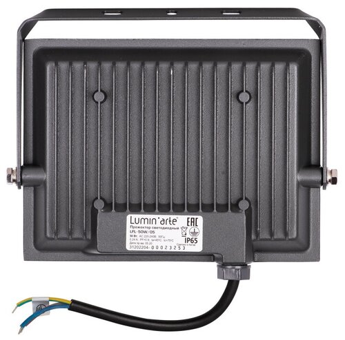 Прожектор светодиодный LFL-50W/05 50Вт 5700K 3750лм черный IP65 - фото 3