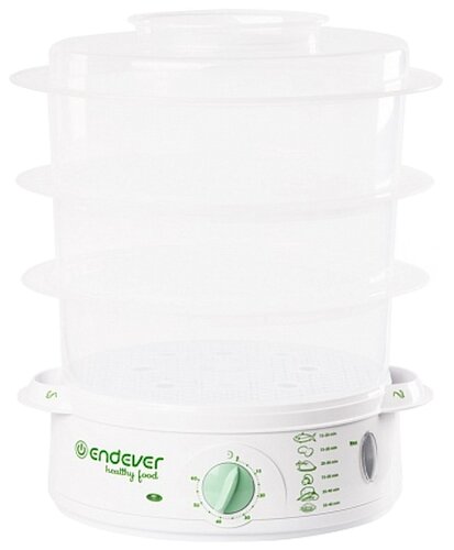 Пароварка ENDEVER Vita 175 белый/зеленый - фото 1