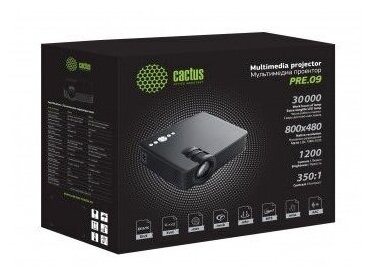 Проектор cactus CS-PRE.09B.WVGA-W - фото 4