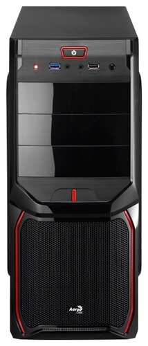 Компьютерный корпус AeroCool V3X Advance Devil Red Edition Black - фото 2