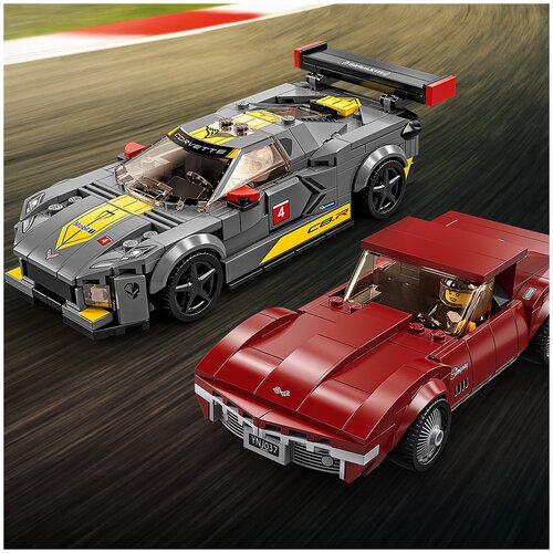 Конструктор LEGO Speed Champions 76903 Chevrolet Corvette C8.R Race Car and 1968 Chevrolet Corvette - фото 4